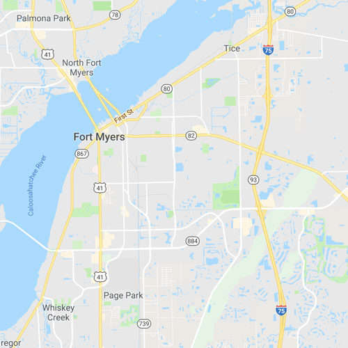 Fort Myers Air Conditioning Service Area Map